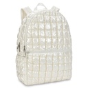 Pearl White Shiny Puffer Backpack