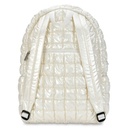 Pearl White Shiny Puffer Backpack