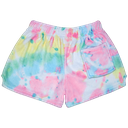 Swirl Tie Dye Plush Shorts