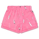 Pink Foil Lightning Plush Shorts 