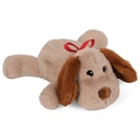 Holiday Puppy Weighted Furry Plush