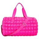 Hot Pink Shiny Puffer Duffel Bag