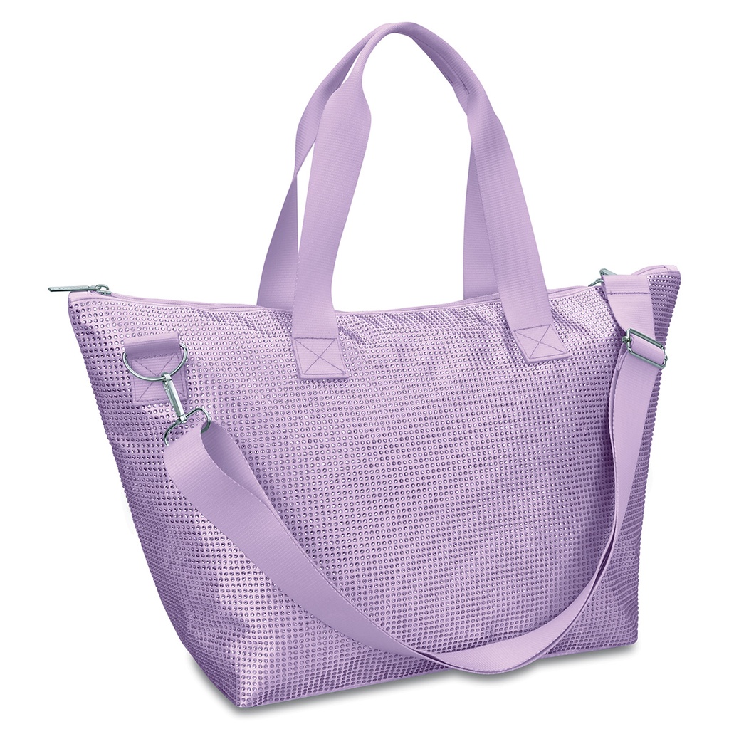 Lavender Rhinestone Overnight Bag - Thumbnail 3
