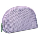 Lavender Rhinestone Oval Cosmetic Bag
