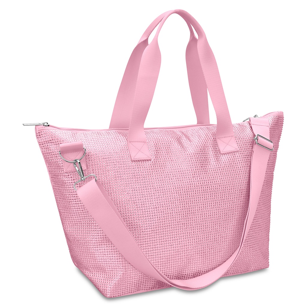 Pink Rhinestone Overnight Bag