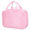 Pink Rhinestone Large Cosmetic Bag