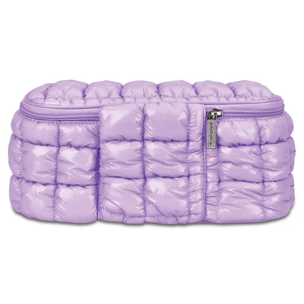 Lavender Shiny Puffer Cosmetic Case - Thumbnail 3