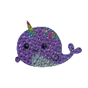 [700-260] Narwhal Rhinestone Decals Small.webp