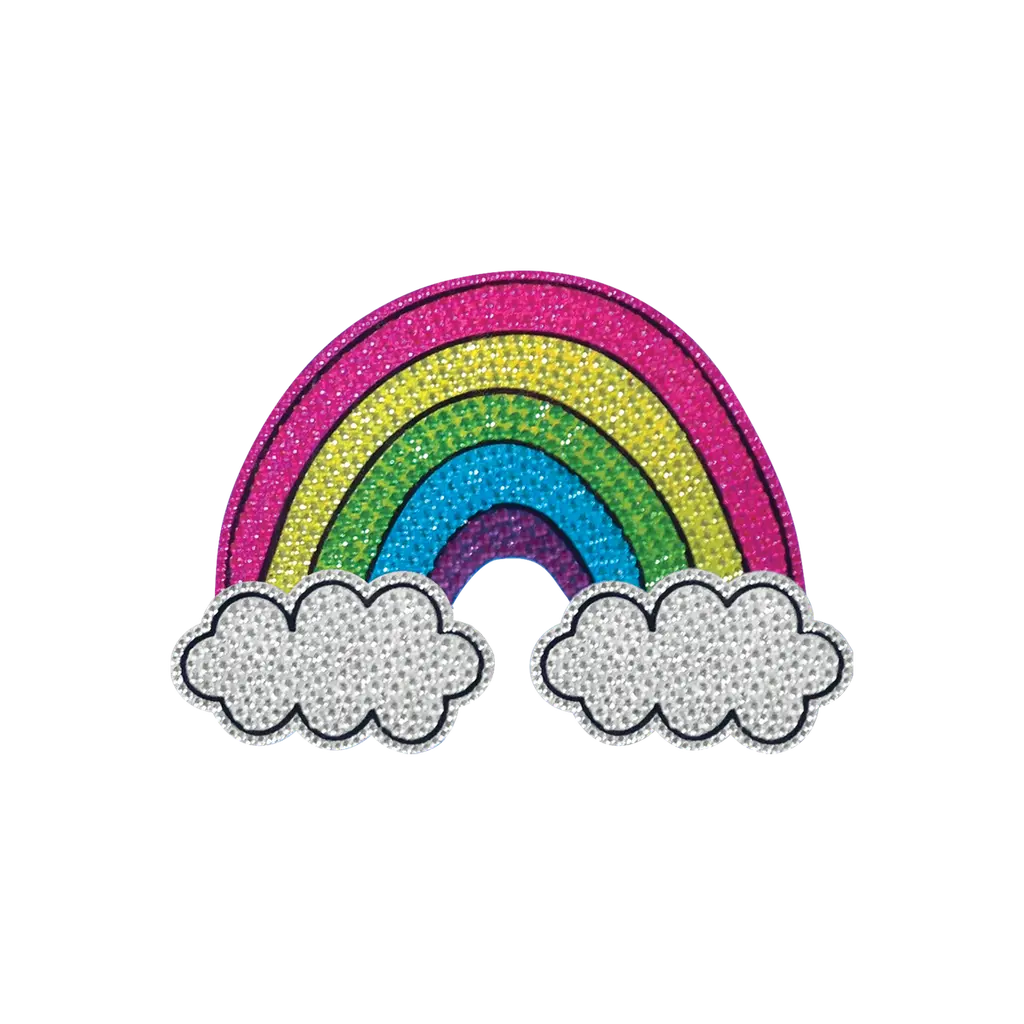 [700-215] Rainbow and Clouds Rhinestone Decals Small.webp