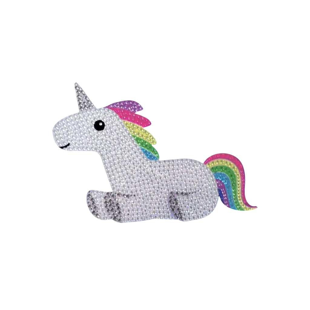 [700-203] Rainbow Unicorn Rhinestone Decals Small.webp
