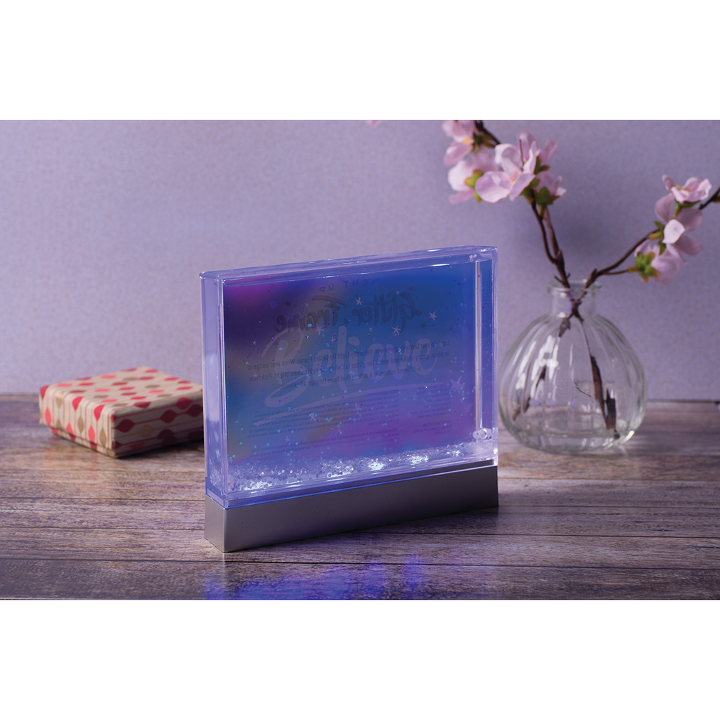 Color Changing Glitter Picture Frame