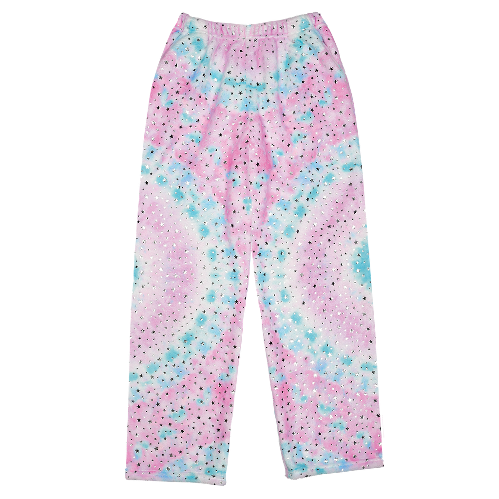 Silver Star Tie Dye Plush Pants
