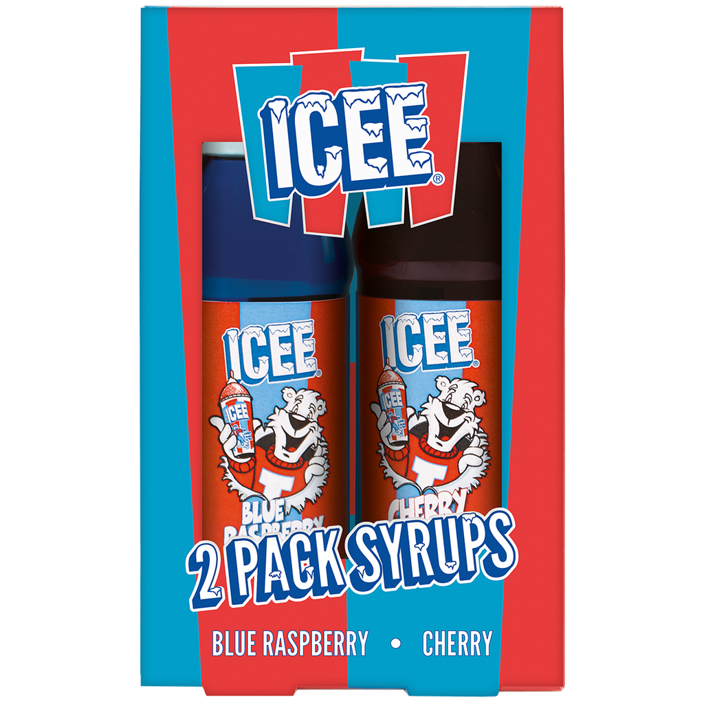 Icee Blue Raspberry and Cherry Syrup Twin Pack