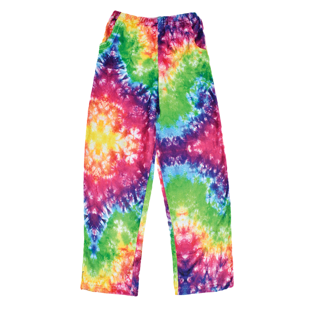 Rainbow Tie Dye Plush Pants