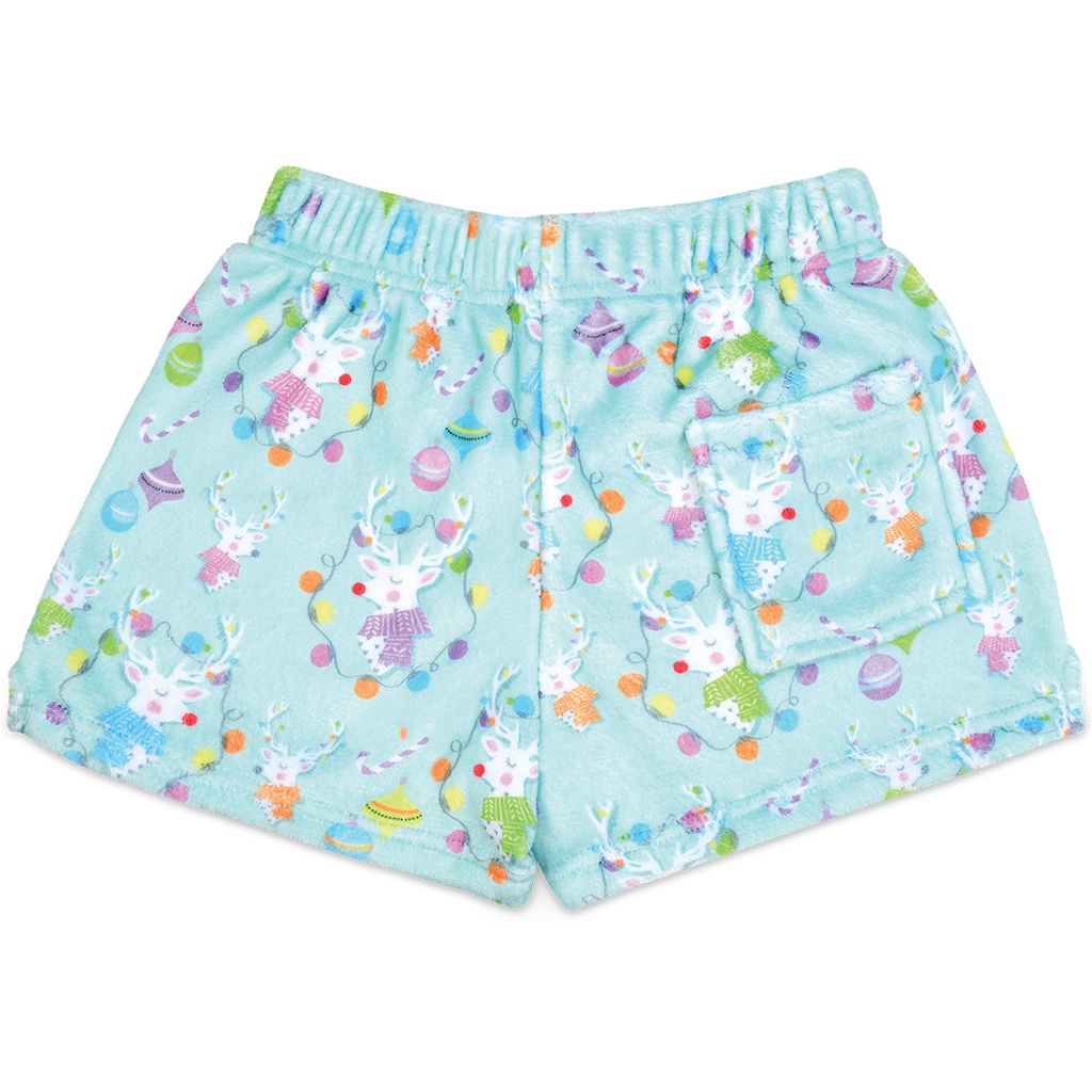Festive Reindeer Plush Shorts