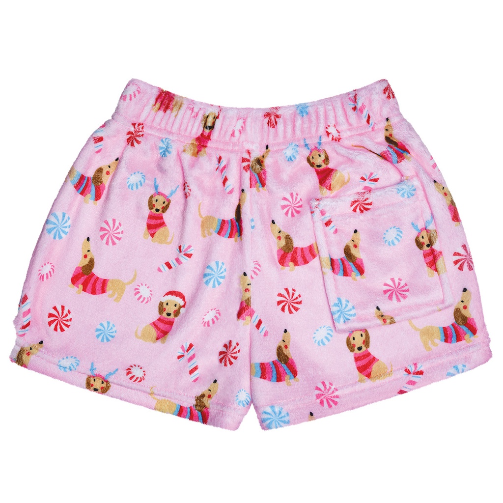 Peppermint Bark Plush Shorts