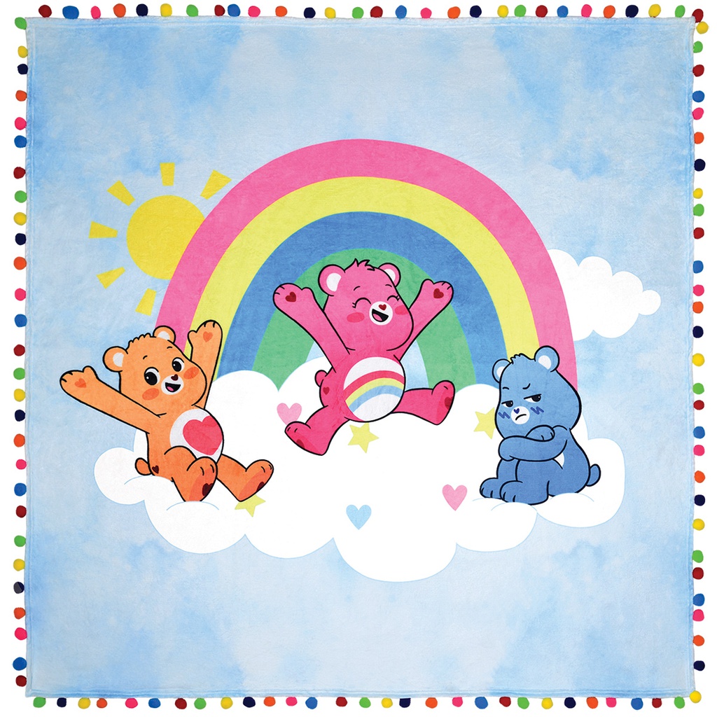 Rainbow Care Bear Plush Blanket