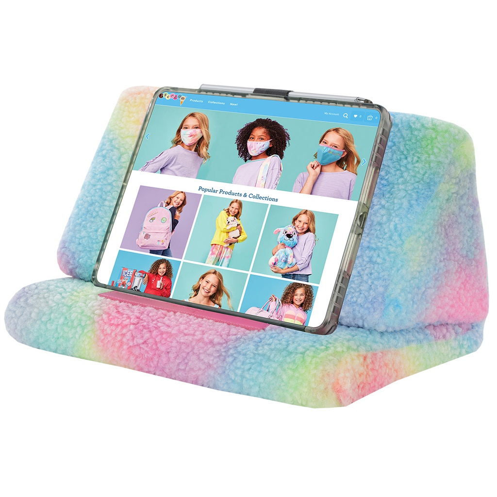 Rainbow Sherpa Tablet Pillow