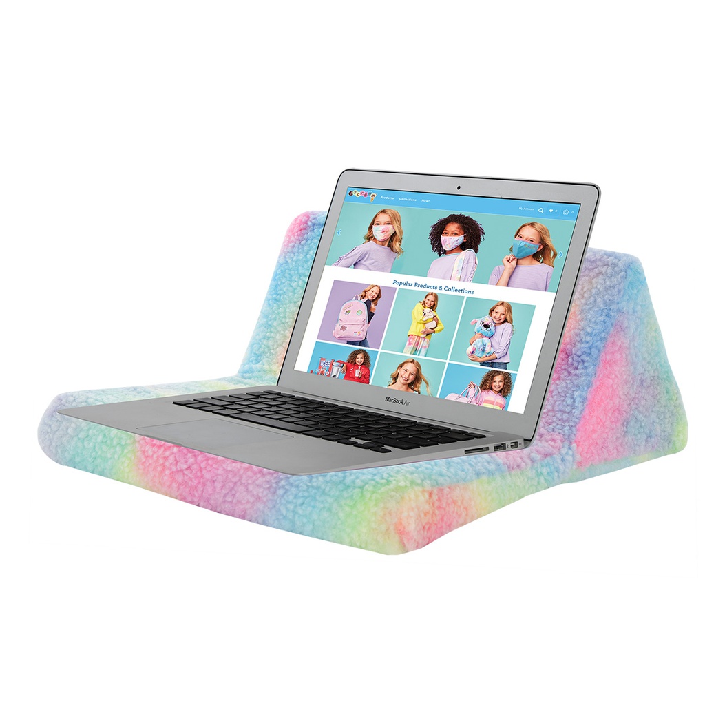 Rainbow Sherpa Tablet Pillow