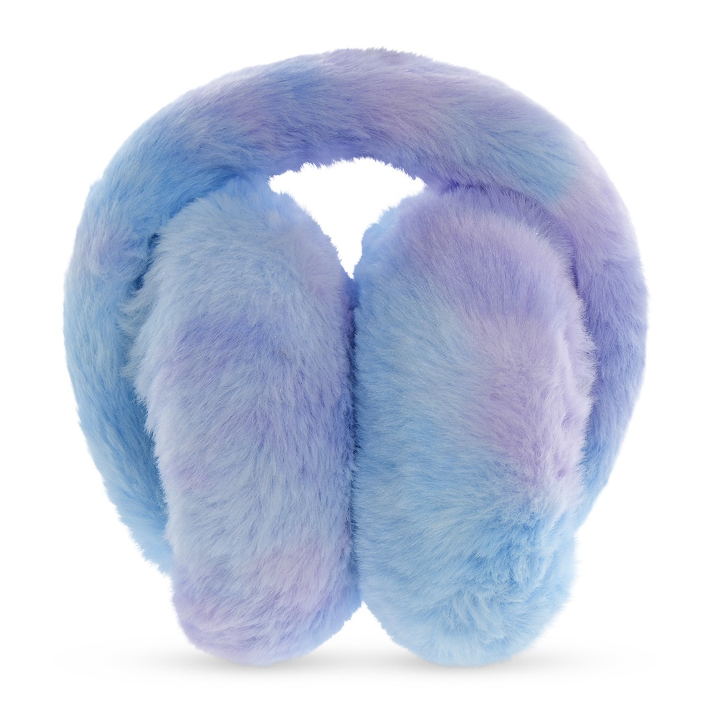 Blue Tie Dye Ear Furry Muffs