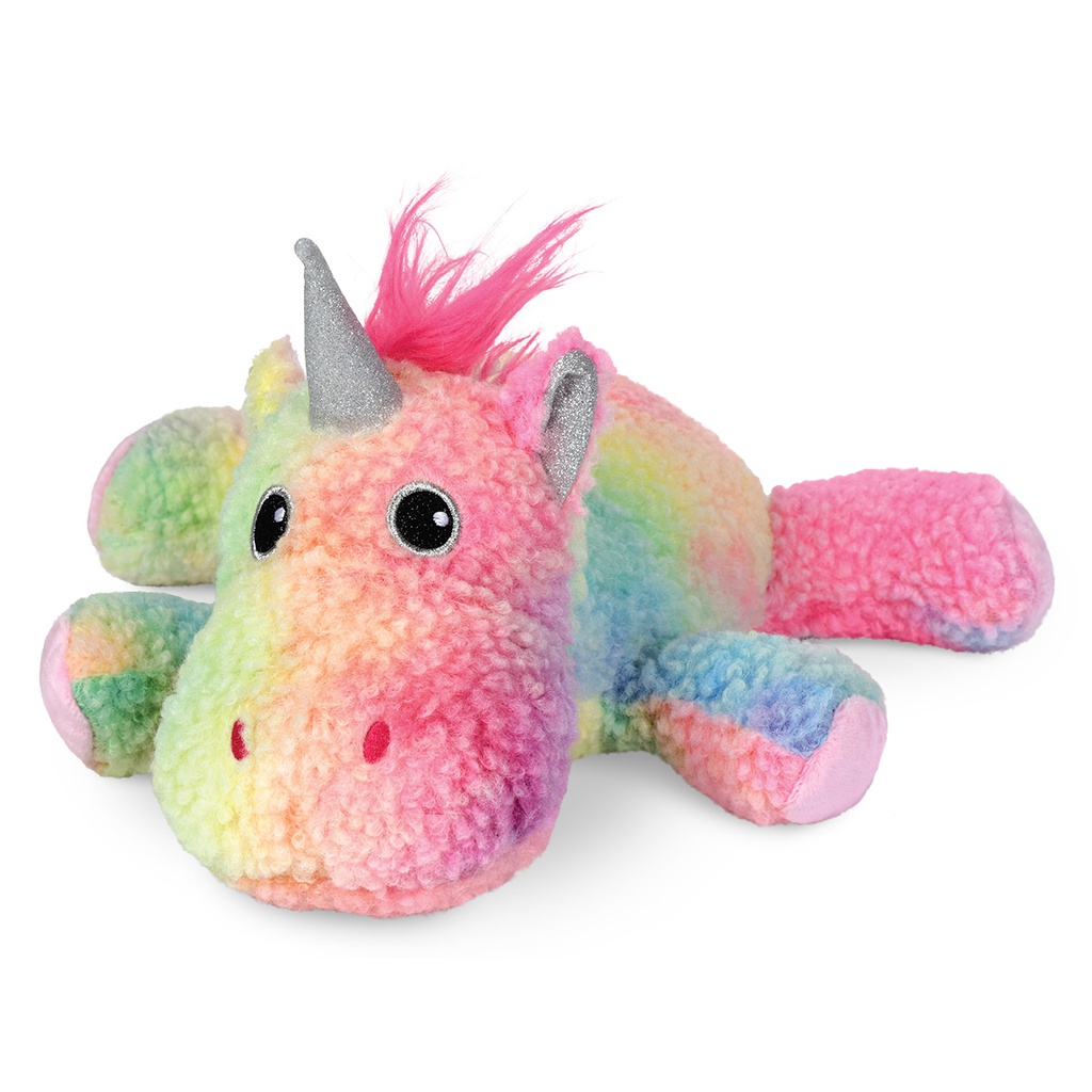 Rainbow Sherpa Unicorn Weighted Stuffed Animal Pillow