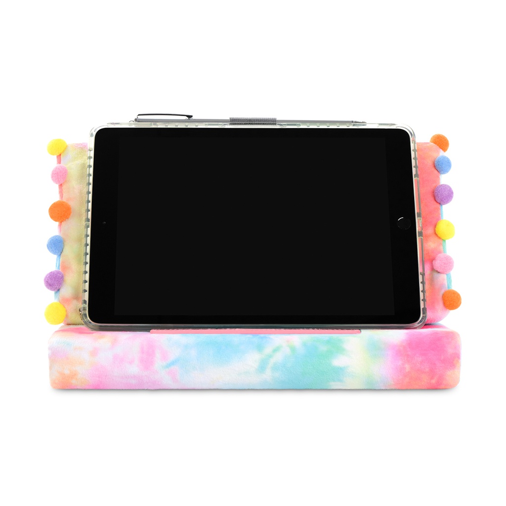 Cotton Candy with Pom Poms Tablet Pillow