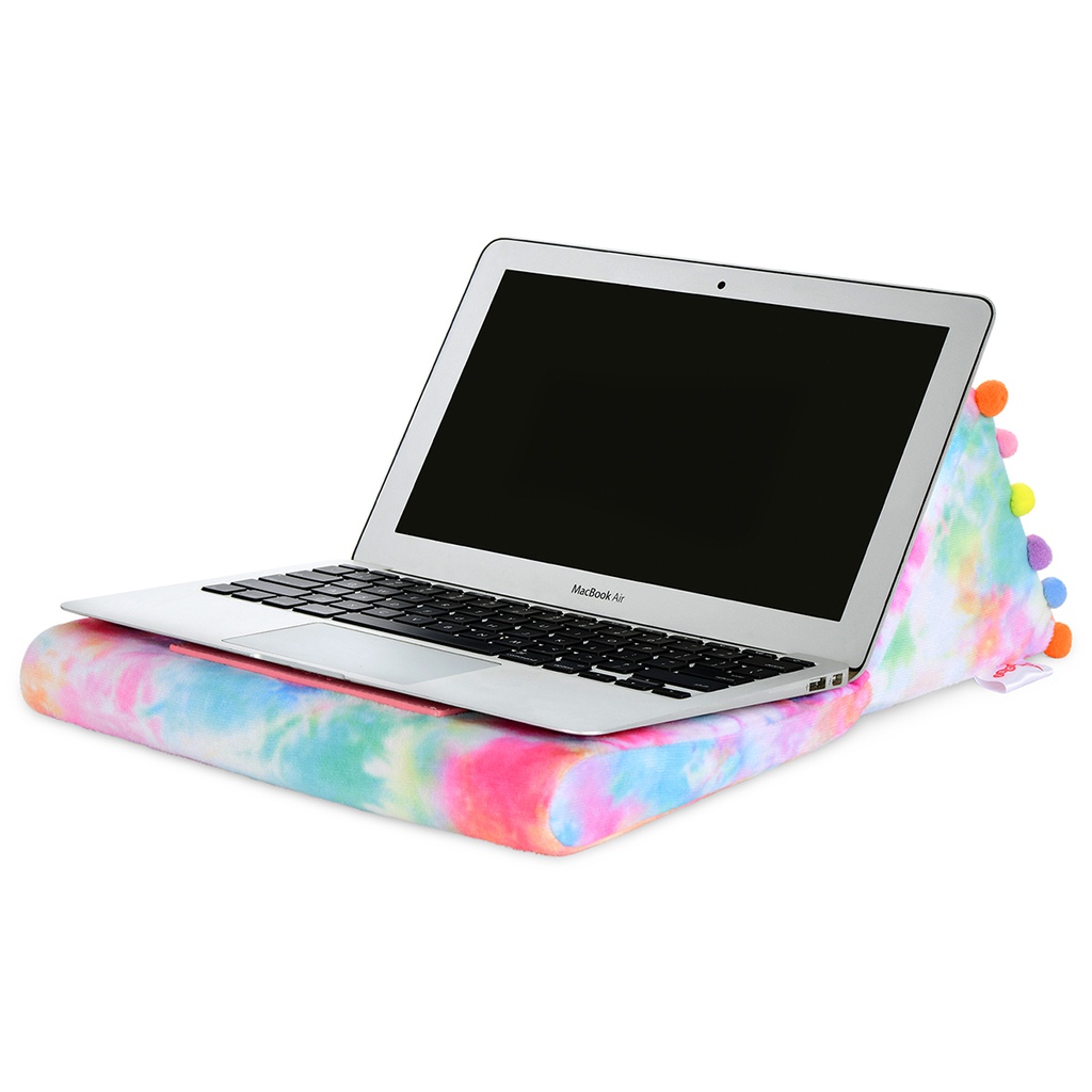 Cotton Candy with Pom Poms Tablet Pillow