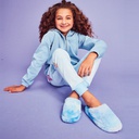 Blue Tie Dye Scuff Slippers