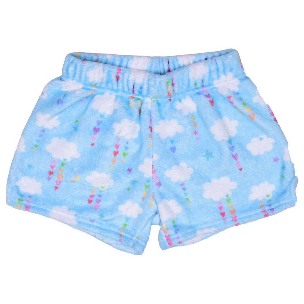 Cheerful Clouds Plush Shorts