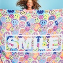 Spray Paint Smiles Plush Blanket