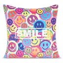 Spray Paint Smiles Fleece Pillow