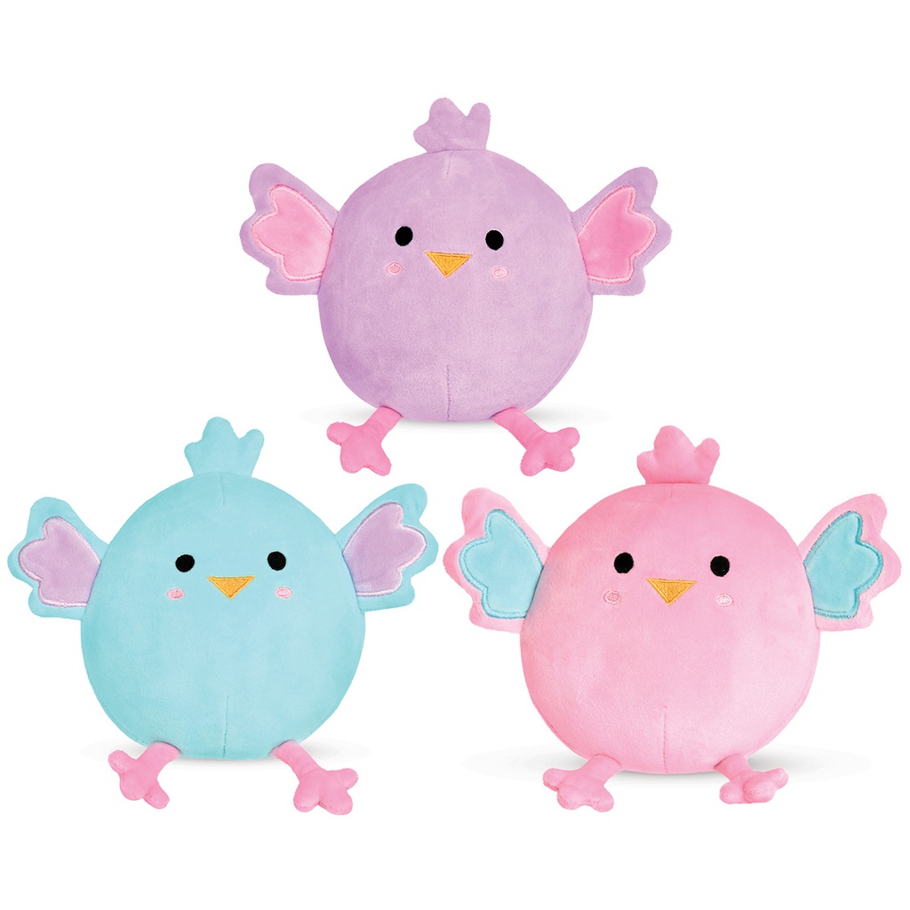 Pastel Chick Set of 3 Fleece Pillows