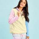 Color Block Half Zip Pullover