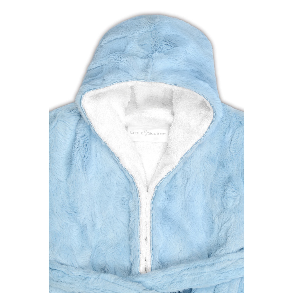 Little Scoops Blue Hooded Robe