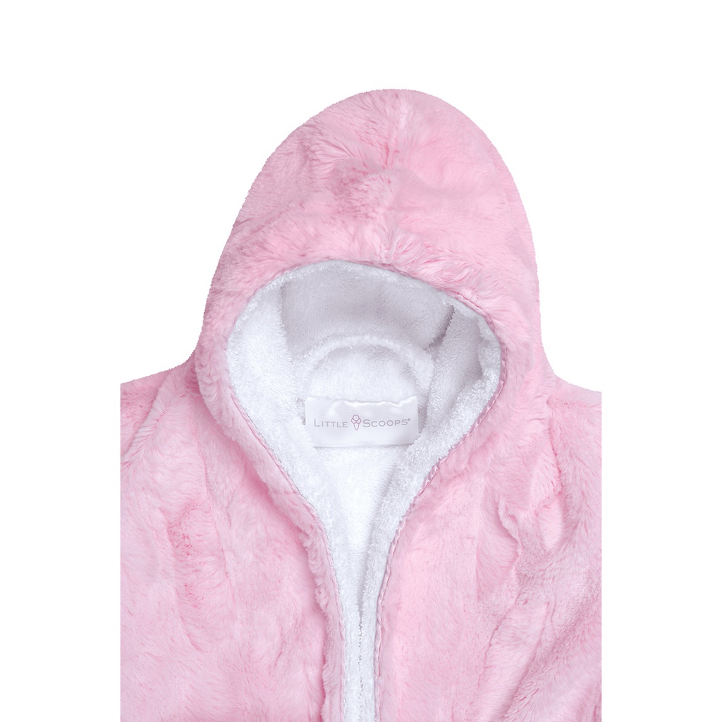 Little Scoops Pink Hooded Robe