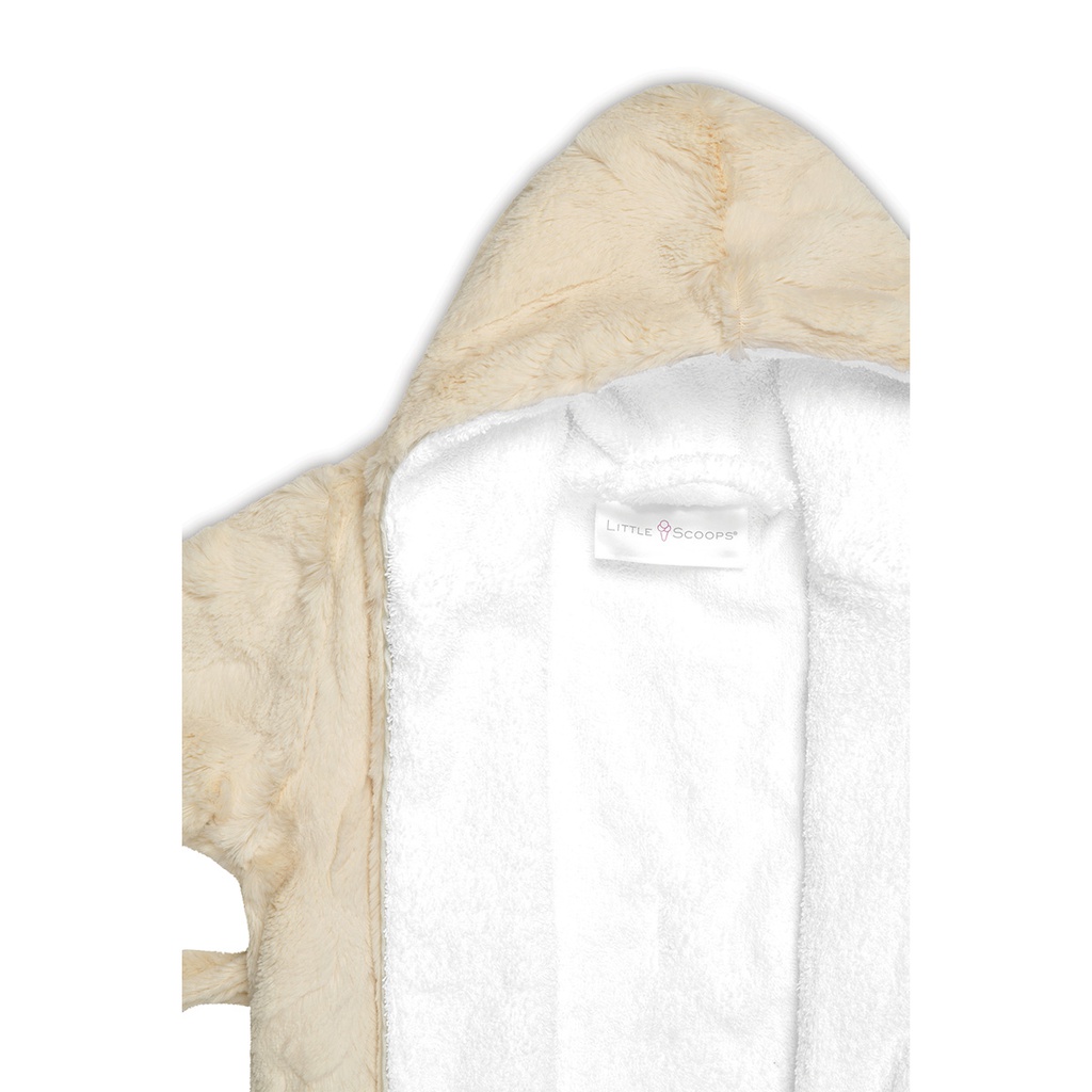 Little Scoops Cream Hooded Robe