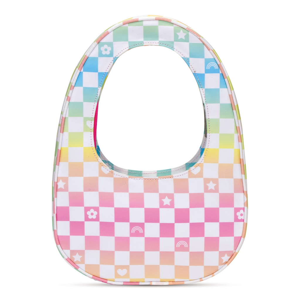 Ombre Checkerboard Shoulder Bag