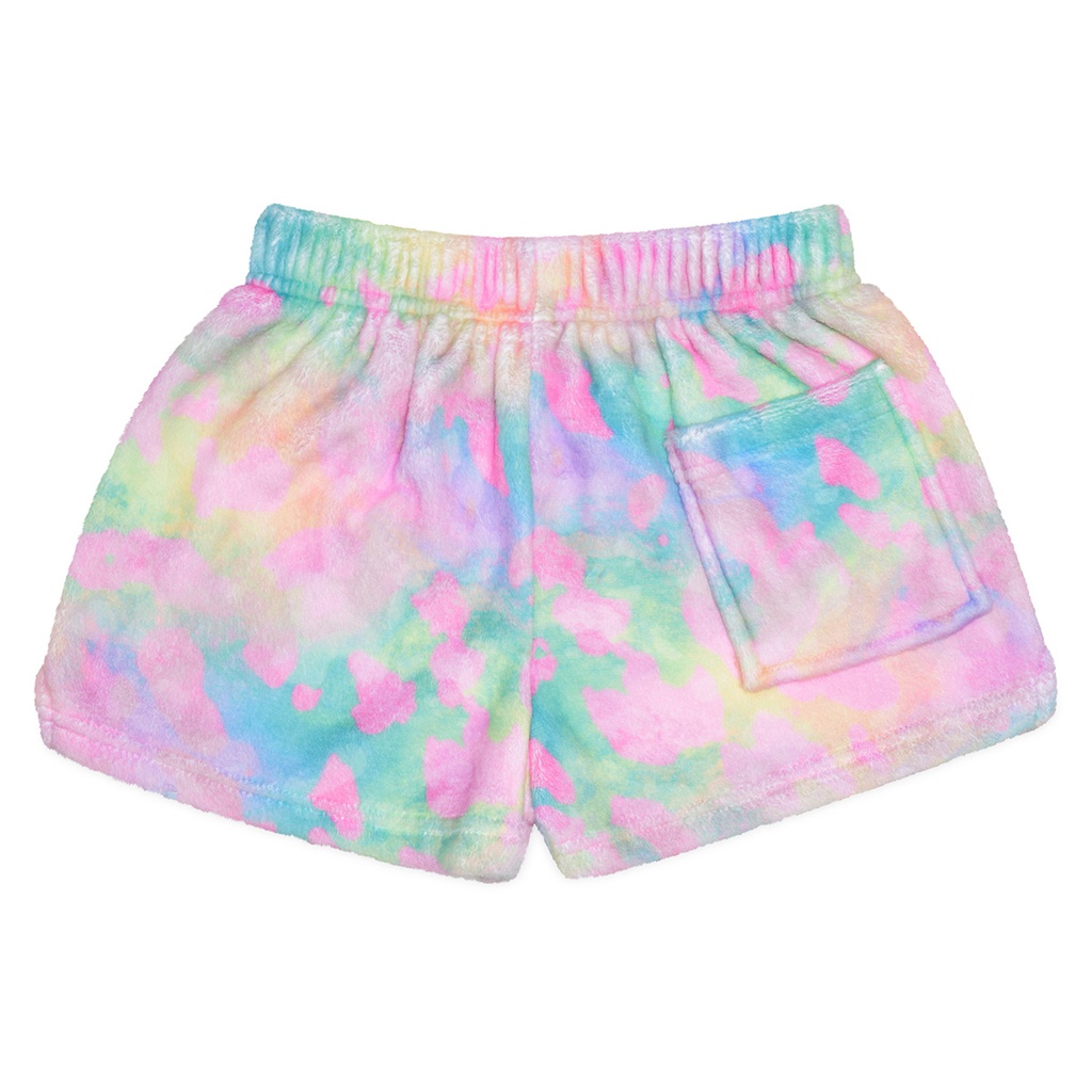 Happy Tie Dye Plush Shorts