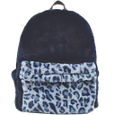 Blue Leopard Furry Backpack