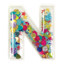 N Initial Confetti Sticker Patch