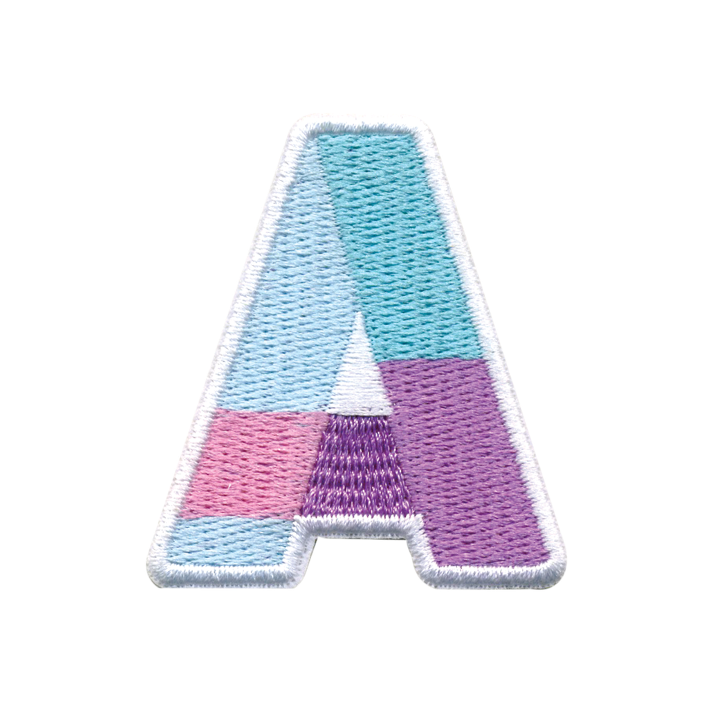 A Initial Color Block Sticker Patch