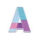 A Initial Color Block Sticker Patch