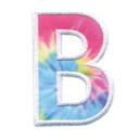 B Initial Tie Dye Sticker Patch