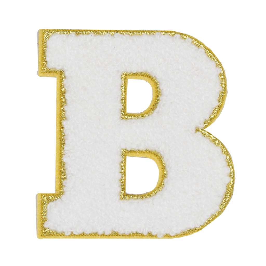 B Initial Varsity Sticker Patch