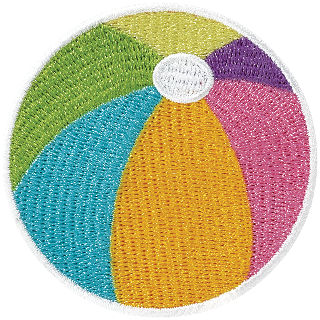 Beach Ball Embroidered Sticker Patch