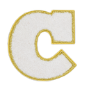 C Initial Varsity Sticker Patch