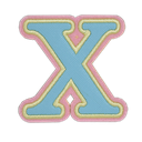 Chi Greek Letter Sticker Patch