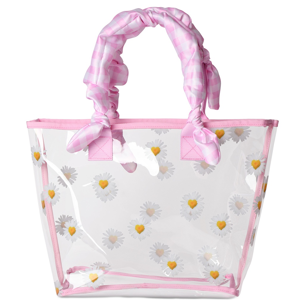 Daisy Love Clear Tote and Cosmetic Bag