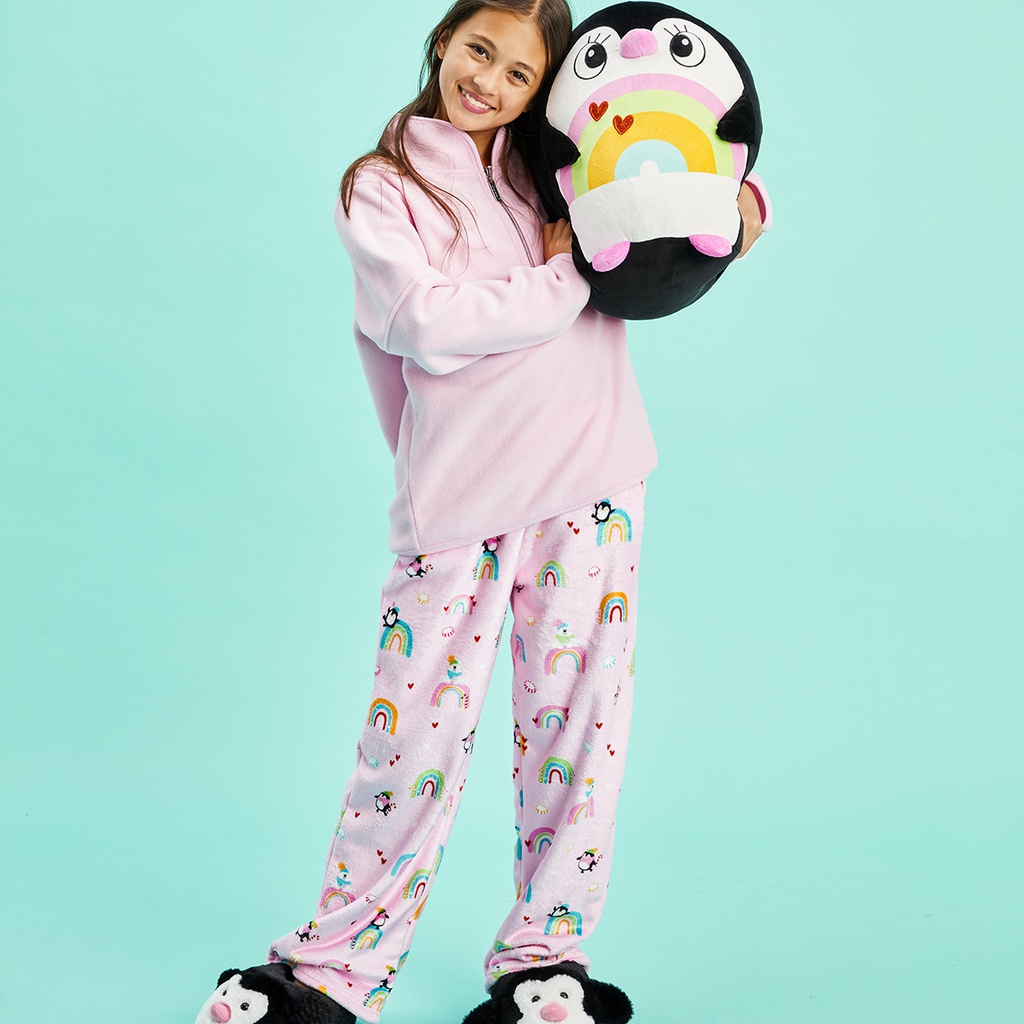 Pink Penguin Slippers