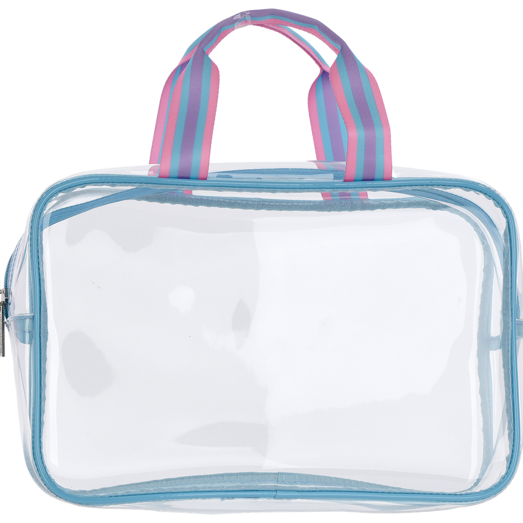 Color Block Clear Cosmetic Bag Set